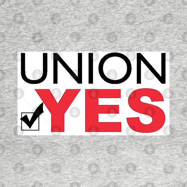 Union Yes by  The best hard hat stickers 